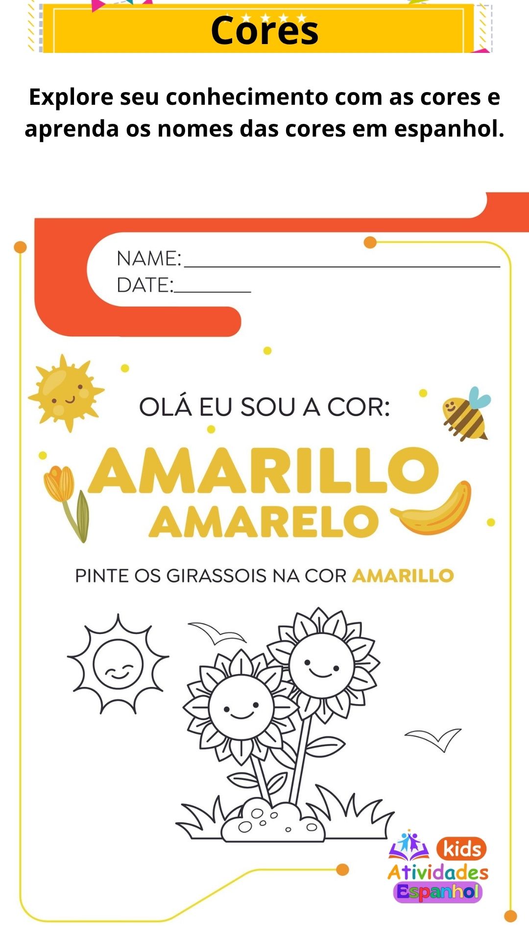Kids Atividades ESPANHOL 01 - Cores (AECS)