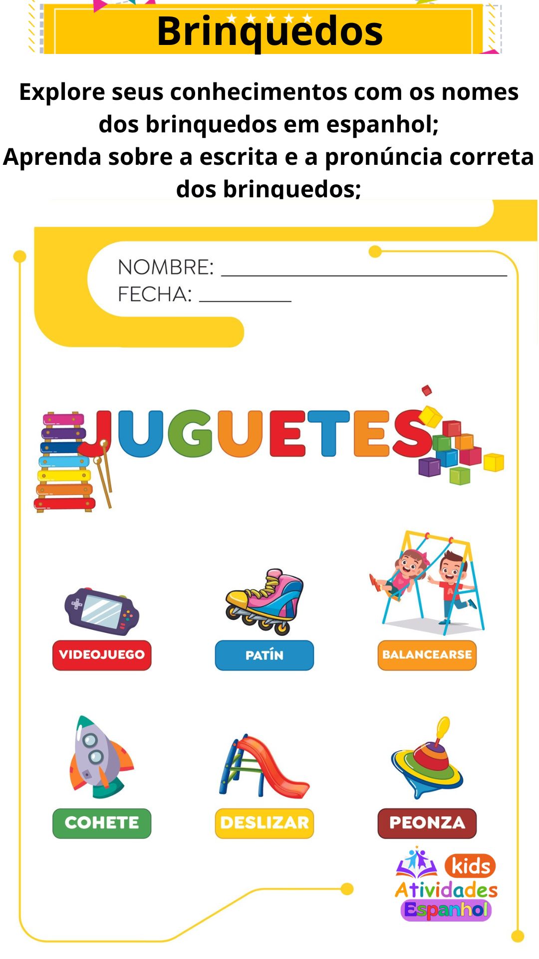 Kids Atividades ESPANHOL 07 - Brinquedos (AECS)