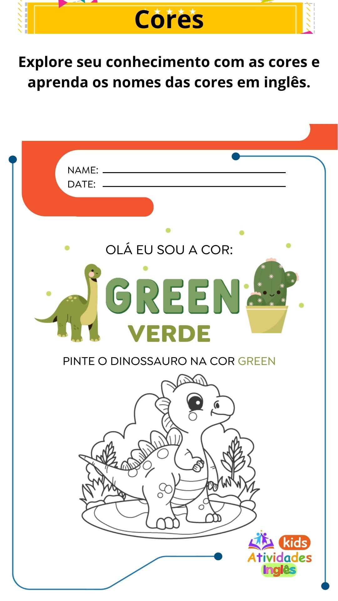 Kids Atividades INGLÊS 01 - Cores (AECS)