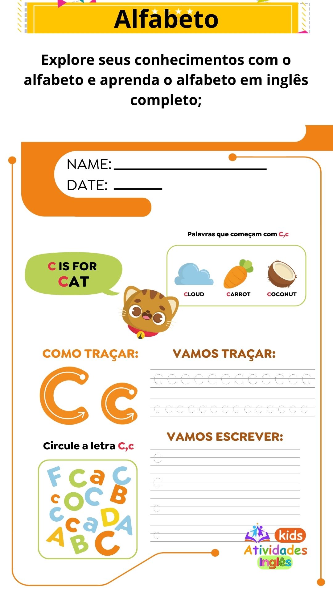 Kids Atividades INGLÊS 02 - Alfabeto (AECS)