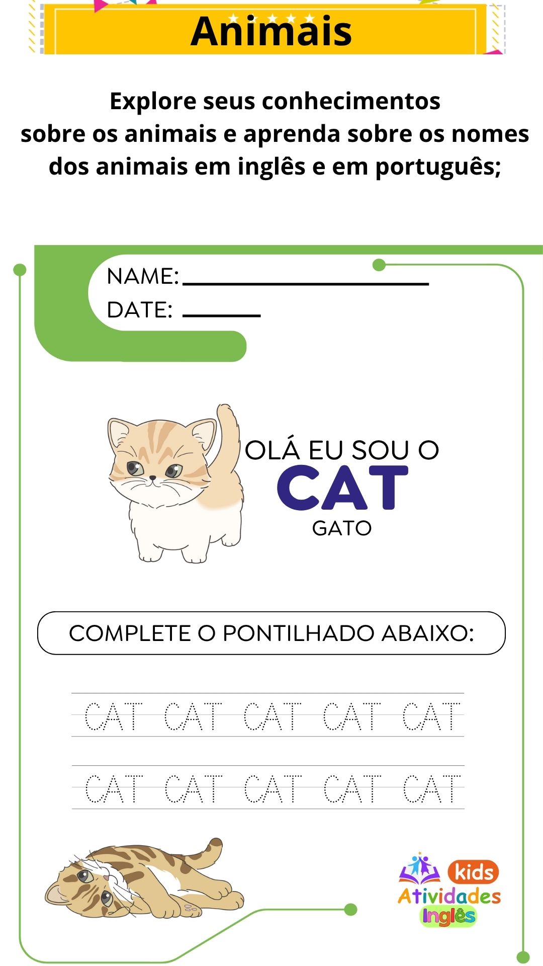 Kids Atividades INGLÊS 07 - Animais (AECS)